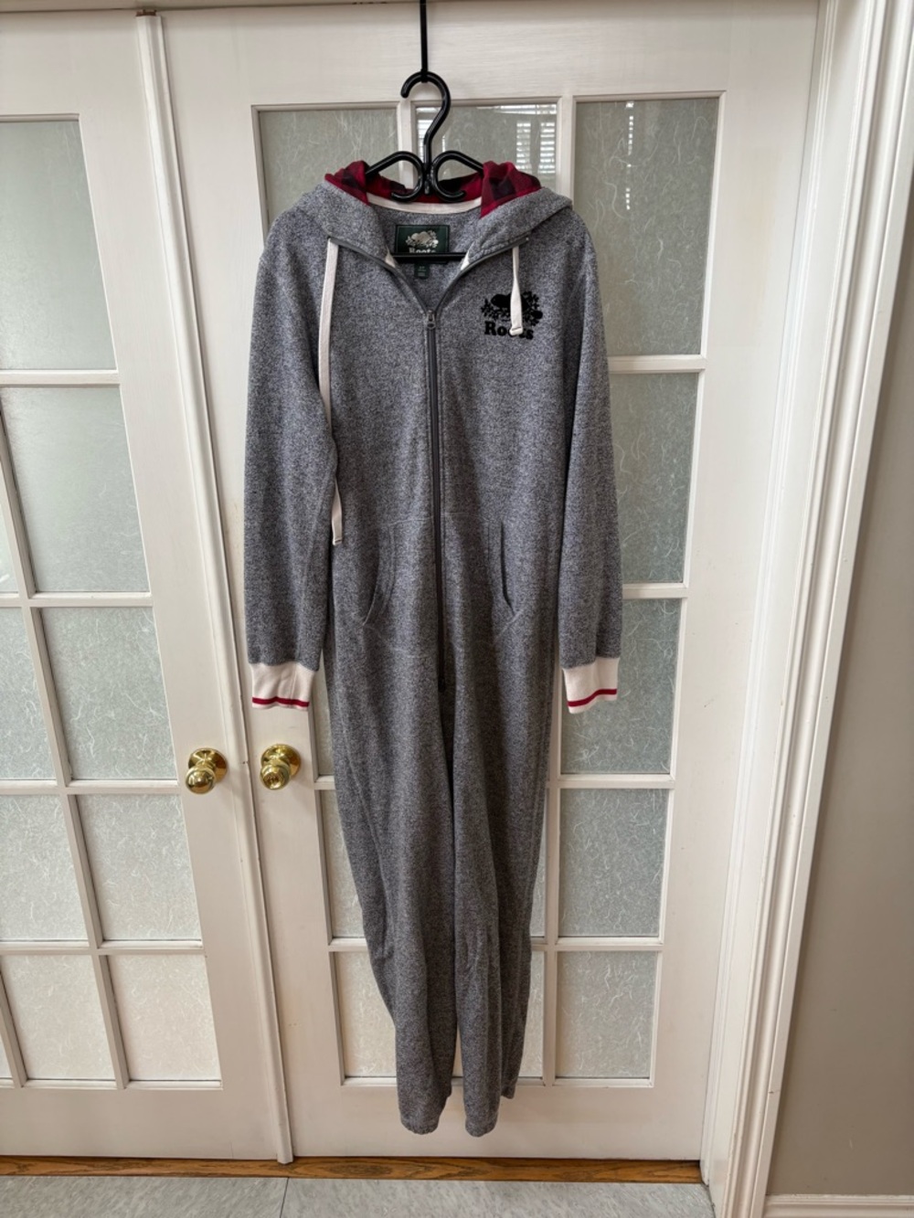 🦫 Roots Cabin Gray Zip-Up Hooded Onesie - Picture 2 of 13